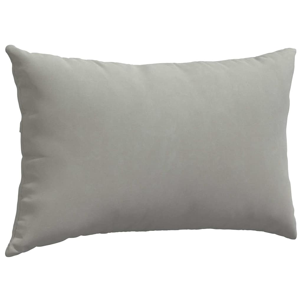 Sofa Pillows 2 pcs Light Grey 50 x 30 cm Fabric